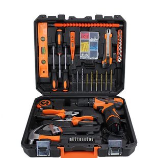 甄选44件套电钻工具套装 010 工具箱 碳钢车载便携五金工具套装