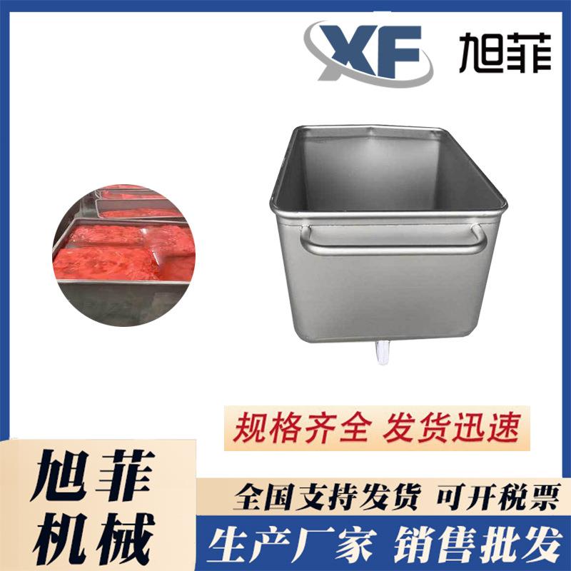 带轮子腌制肉类馅料料车不锈钢小料车物料周转桶车手推槽车