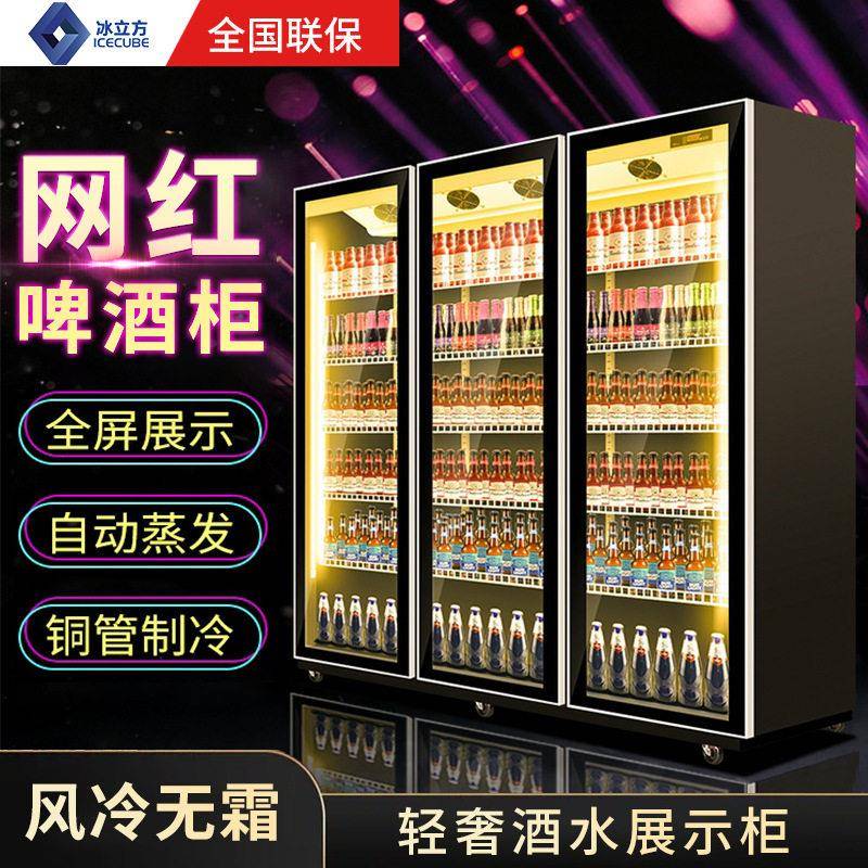 冰立方网红啤酒保鲜冷柜KTV清吧商用立式饮料展示柜酒水冷藏冰柜