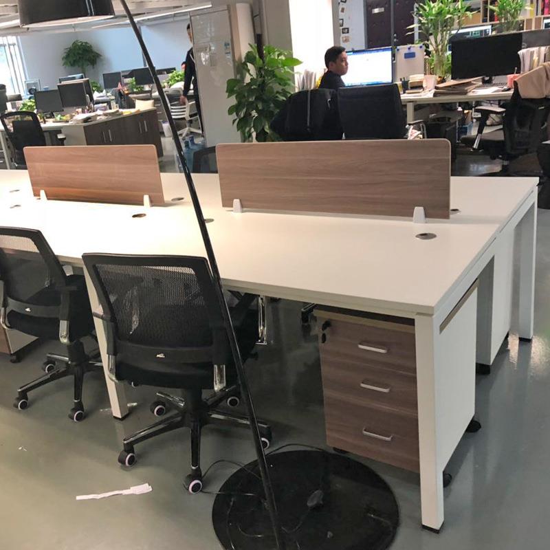 职员办公桌4/6双人员工位办工桌椅组合办公室财务屏风卡座工作位