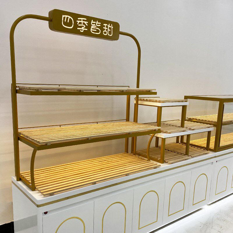超市常温现烤弧形面包柜面包展示柜中岛柜商用小型柜边柜