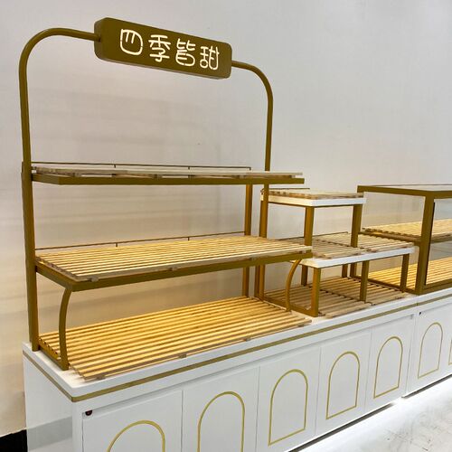 超市常温现烤弧形面包柜面包展示柜中岛柜商用小型柜边柜