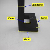 加厚无指纹方管大拉手黑色哑黑玻璃门木门框门拉手门铝合金