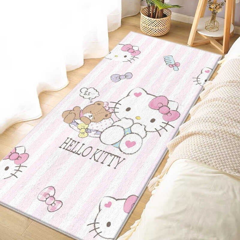 HLLOI凯蒂猫卡通床边毯儿童房阅读区客厅爬行地毯家用水洗,居家布艺,床边毯,淘宝优惠券,粉丝福利购,淘宝优惠卷