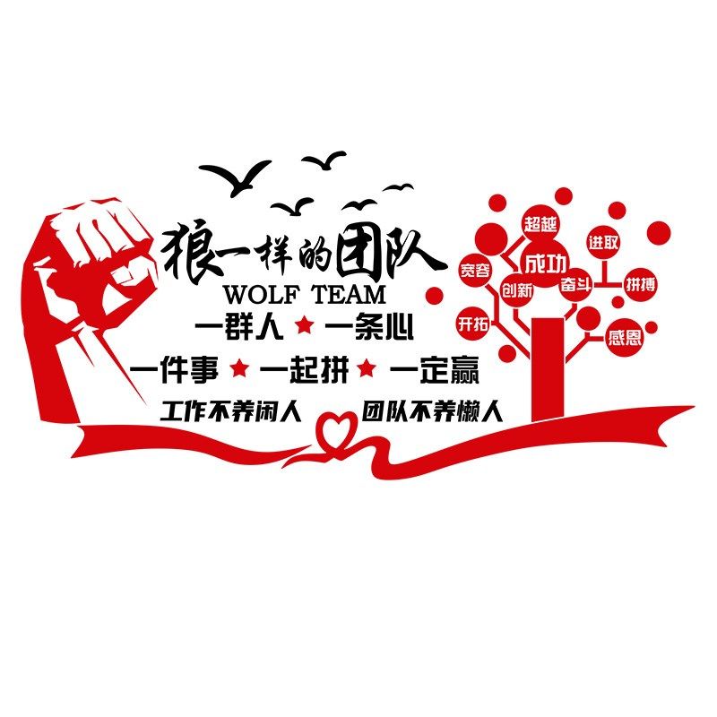 创意办公室激励励志标语d立体墙公司企业面装饰自粘画,家居饰品,文化墙贴,淘宝优惠券,粉丝福利购,淘宝优惠卷