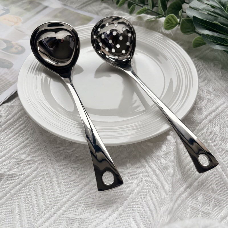 出口18/10不锈钢火锅小汤勺漏勺精致小巧酱汁勺家用盛粥分汤勺