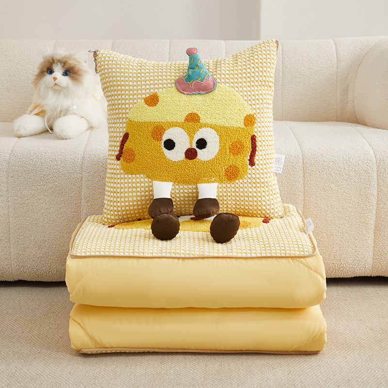 抱枕被子两用午休被学生宿舍午睡空调被办公室沙发靠垫枕头盖毯夏