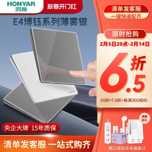 鸿雁超型五多暗电灰