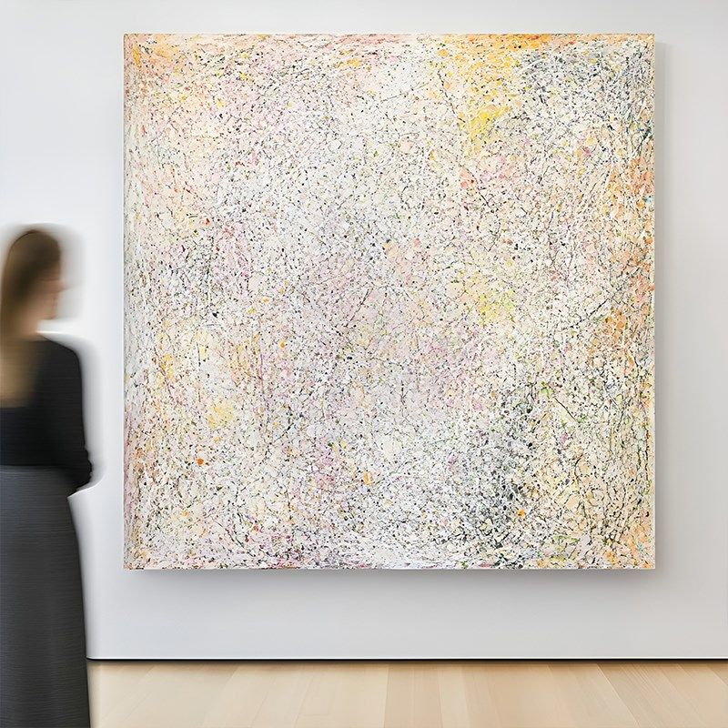 柔彩迷梦酒店装饰画抽象线条样正方形板间挂画彩色系手绘油画,家居饰品,油画,淘宝优惠券,粉丝福利购,淘宝优惠卷