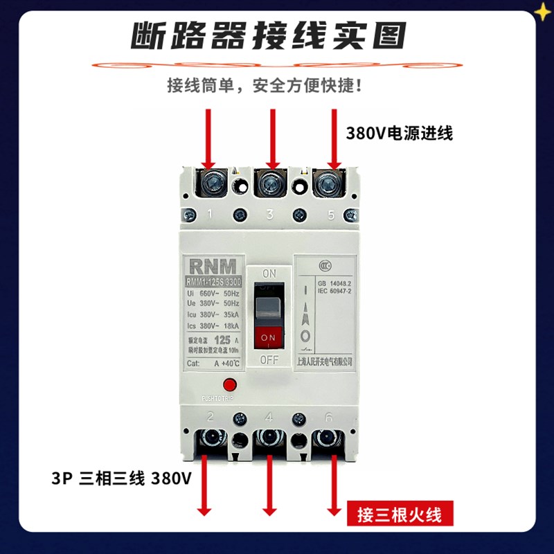 RCM1塑壳断路器RMM1-1S/00 10000 2PPP