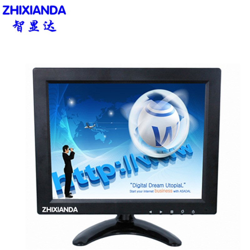 10寸液晶监视器高清显示器HDMI/BNC/VGA/AV多功能1024*768显示器