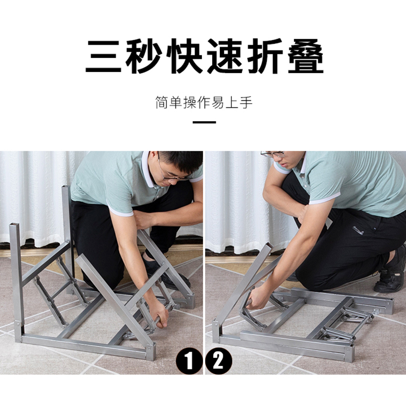 正方形桌架子 餐桌腿 金属支撑底座折叠餐桌架脚支架桌腿支架铁艺
