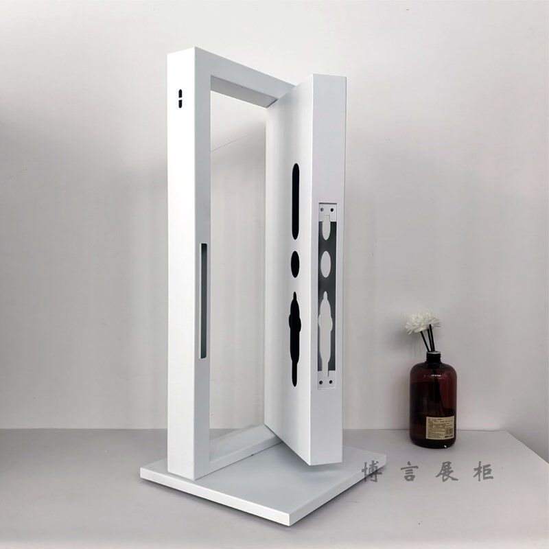 智能锁锁架指纹锁锁展示架铁制门式锁架锁具霸王锁防盗门铁烤漆