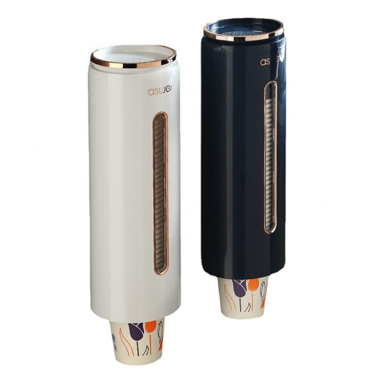 纸杯架取杯架放一次性杯子水杯收纳盒神器饮水机自动落杯器置物架