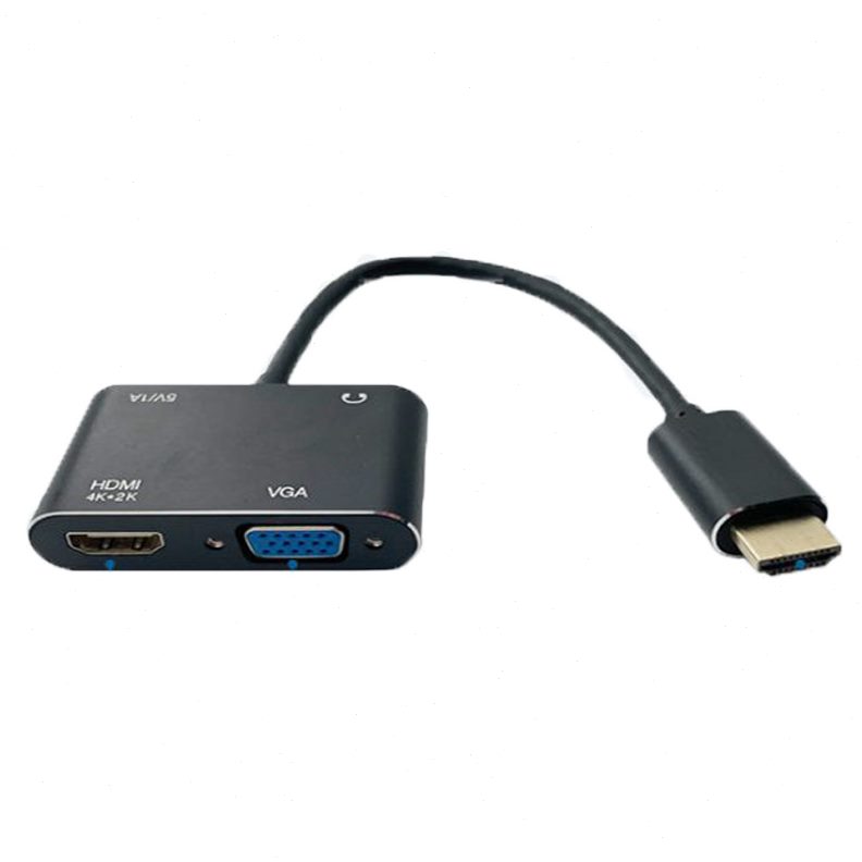 hdtv转hdtv+vga 清二合一带音频带供电 HDTV一进二出4K支持同显