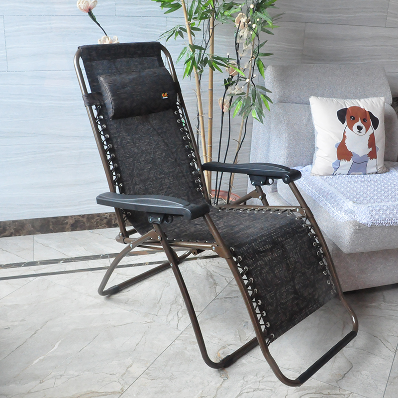 躺椅折叠椅子午休坚实耐用午睡床孕妇阳台家用靠背懒人振东出口椅