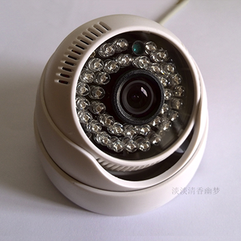 1200线高清监控摄像头广角半球2.1mm室内模拟探头监控器红外夜视