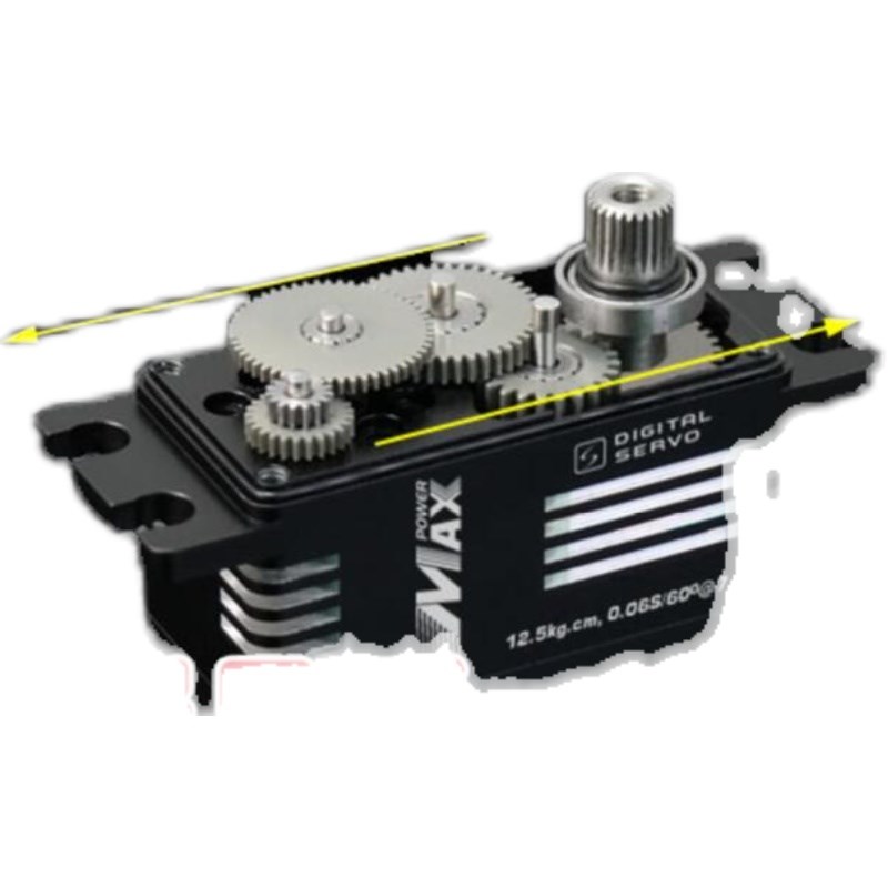 大扭力空心杯KINGMX钢齿防水工业数码矮身短身舵机攀爬大脚车