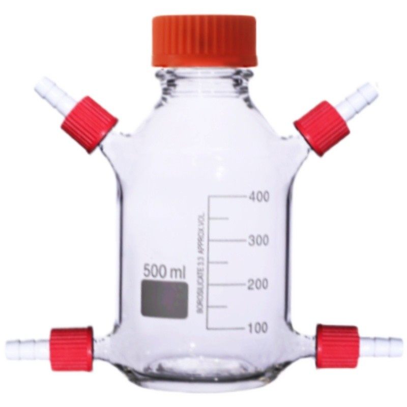 MFC微生物反应器 高硼硅玻璃T多接头口燃料电池盒补料瓶取样瓶