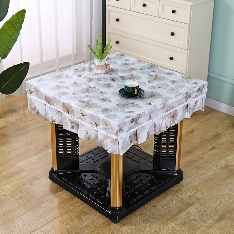 电炉罩桌布防水皮罩防油免洗正方形烤火被罩取暖桌罩新款麻将机