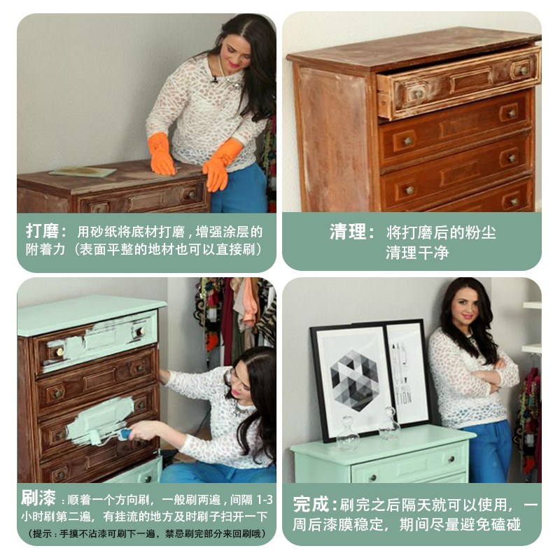 卧室木门翻新油漆旧门室内房间房门门框家具喷换色专用自刷改色漆