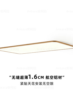 原木风1.6cm全光谱护眼吸顶灯