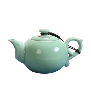青瓷鲤鱼茶壶陶瓷泡茶壶功夫茶具家用西施壶单壶冲茶过滤泡茶器