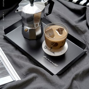 EG北欧家用方形客厅创意茶盘茶杯收纳盘网红咖啡茶水盘蛋糕甜品盘