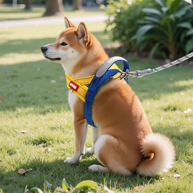 背心式狗狗胸抱婴袋牵引绳中小型犬柴犬防挣脱遛狗绳比熊宠物遛狗