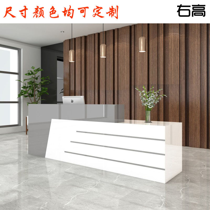 前台接待台转角收银台吧台柜台办公桌仿大理石纹烤漆迎宾台咨询台,商业/办公家具,收银台,淘宝优惠券,粉丝福利购,淘宝优惠卷