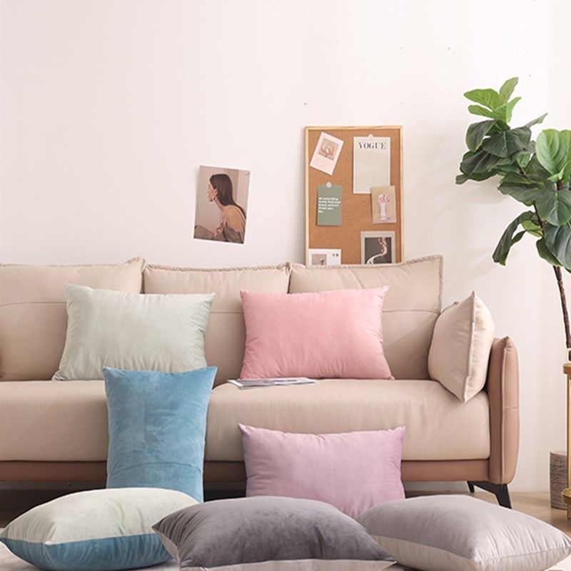 抱枕纯色靠垫靠背垫沙发客厅家用长方形靠枕天鹅绒腰枕长条,居家布艺,床头靠垫,淘宝优惠券,粉丝福利购,淘宝优惠卷