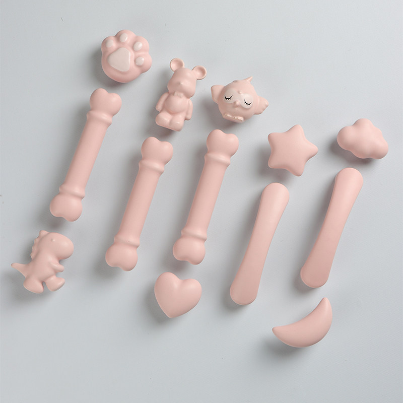 粉色女孩儿童房拉手女儿房门橱柜子抽屉明装爱卡通把手,基础建材,小拉手,淘宝优惠券,粉丝福利购,淘宝优惠卷