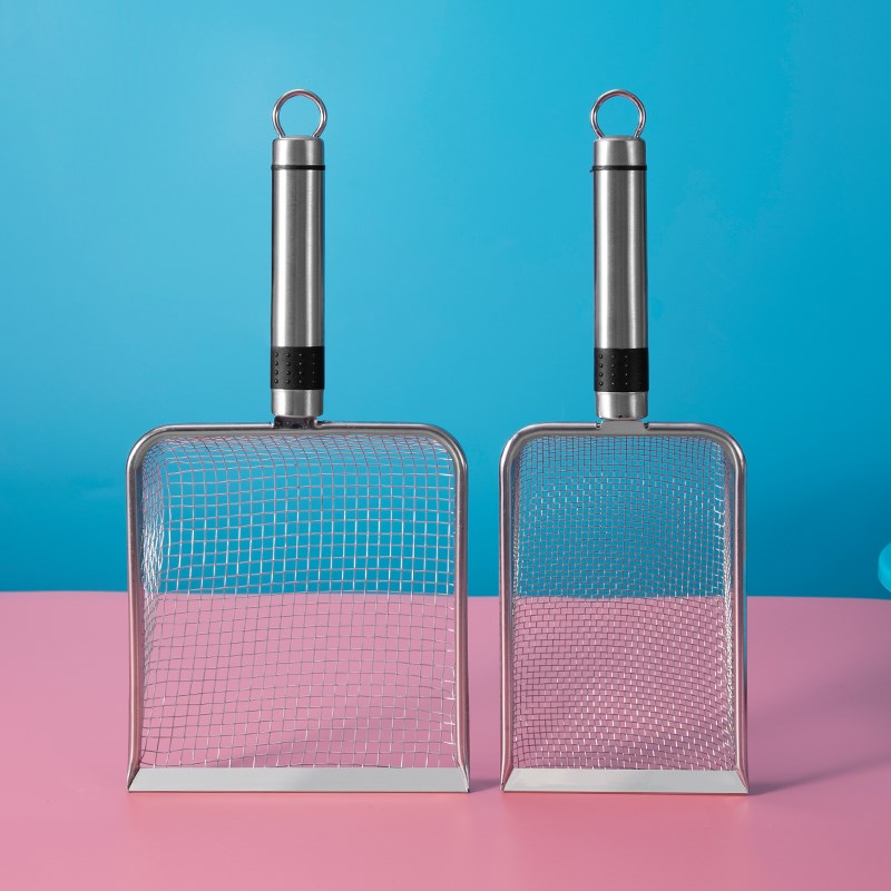 猫砂铲不锈钢大号芦丁鸡铲小颗粒铲屎神器铲子膨润土核桃砂爬宠铲