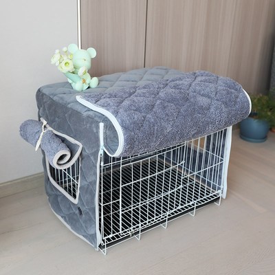 猫狗笼子保暖罩加厚加绒开窗拉链鸟笼宠物笼保温罩套防风隔音定制