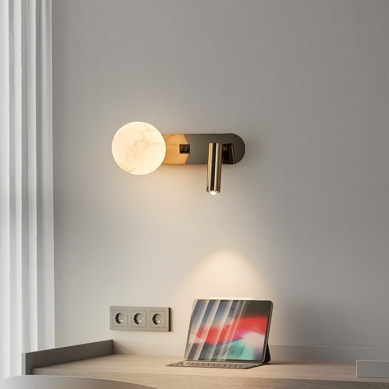 卧室壁灯意式极简可旋转阅读床头射灯2023年新款酒店客房背景墙灯