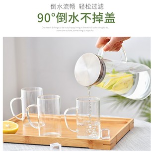 耐热防爆家用冷水壶n耐热玻璃凉水壶凉白开水杯水具杯子大容量套