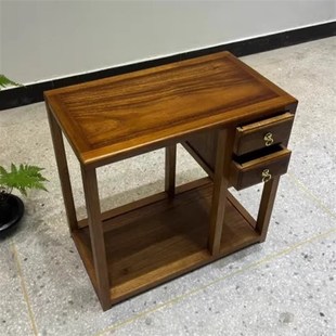 卯榫简约柜子整 南美胡桃木平面烧水茶水柜餐边柜储物简I约新中式