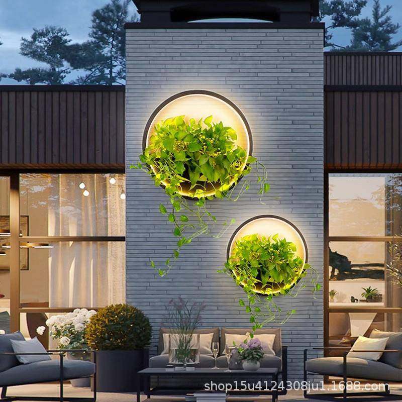 户外防水植物壁灯罗兰绿植灯背景墙园林造景酒店别墅庭院墙壁壁饰,家装灯饰光源,户外壁灯,淘宝优惠券,粉丝福利购,淘宝优惠卷