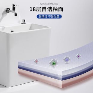 欧吉尼家a用阳台洗拖把池陶瓷加高拖布池化妆室T墩布池大小号拖帕
