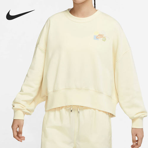 Nike/耐克官方正品当季新款女子圆领套头休闲卫衣DR7837-113