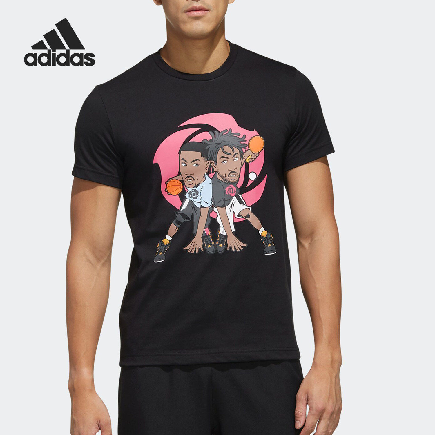 Adidas/阿迪达斯正品 当季新品男子运动篮球短袖训练T恤 DX6948