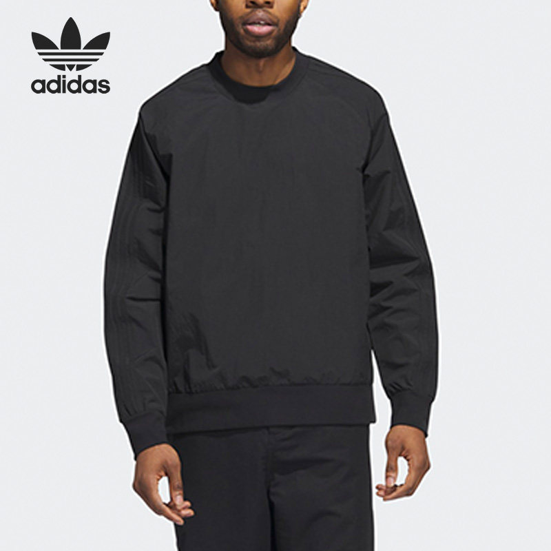 Adidas/阿迪达斯官方正品运动情侣款长袖圆领卫衣套头衫IJ0990