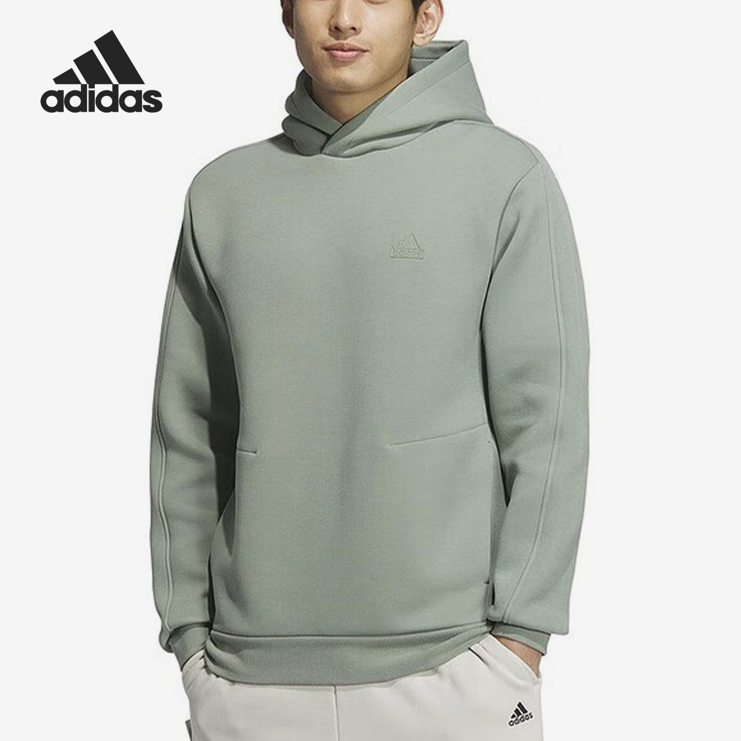 Adidas/阿迪达斯官方正品2024男士运动休闲针织连帽卫衣JE8627图片