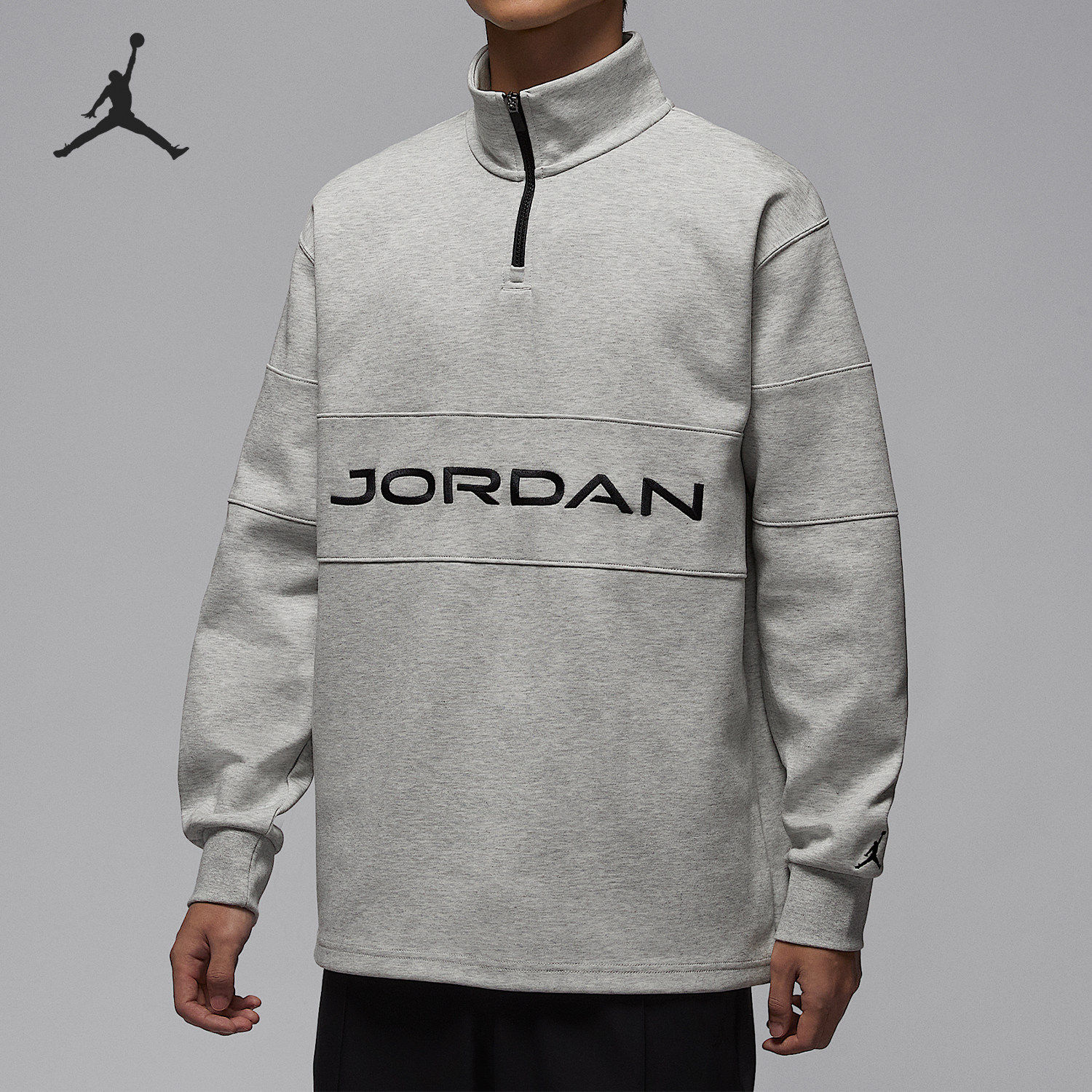 Nike/耐克官方正品JORDAN男士立领针织高尔夫运动卫衣HF9920-050