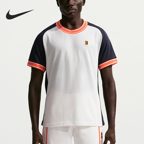 Nike/耐克官方正品2026春季款男士圆领拼接透气短袖FN0318-133