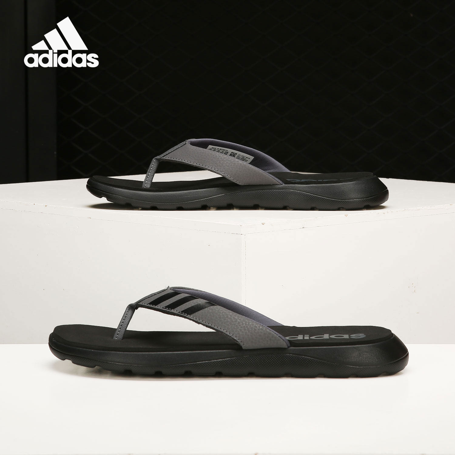 Adidas/阿迪达斯正品当季新款夏日男女休闲沙滩人字拖鞋 FY8654