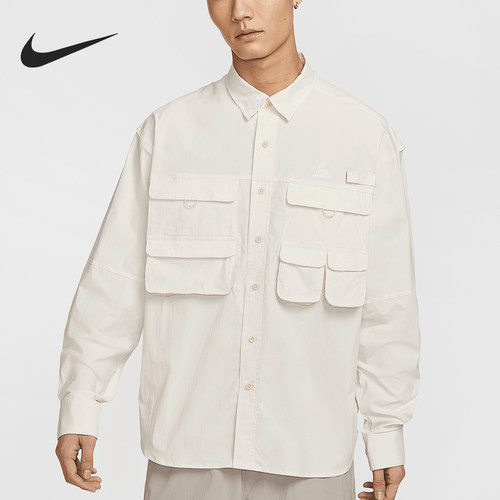 Nike/耐克官方正品2025 Dri-FIT男士简约防晒长袖衬衫HJ2466-030