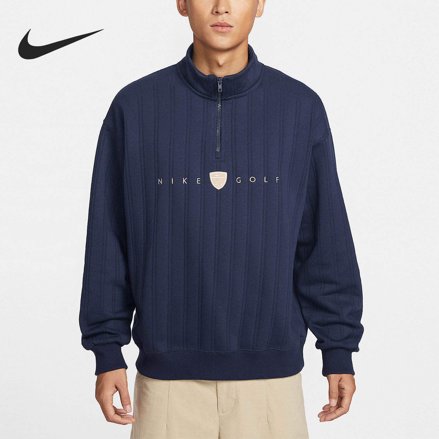 Nike/耐克官方正品秋冬男士高尔夫加绒经典卫衣套头衫II0771-419