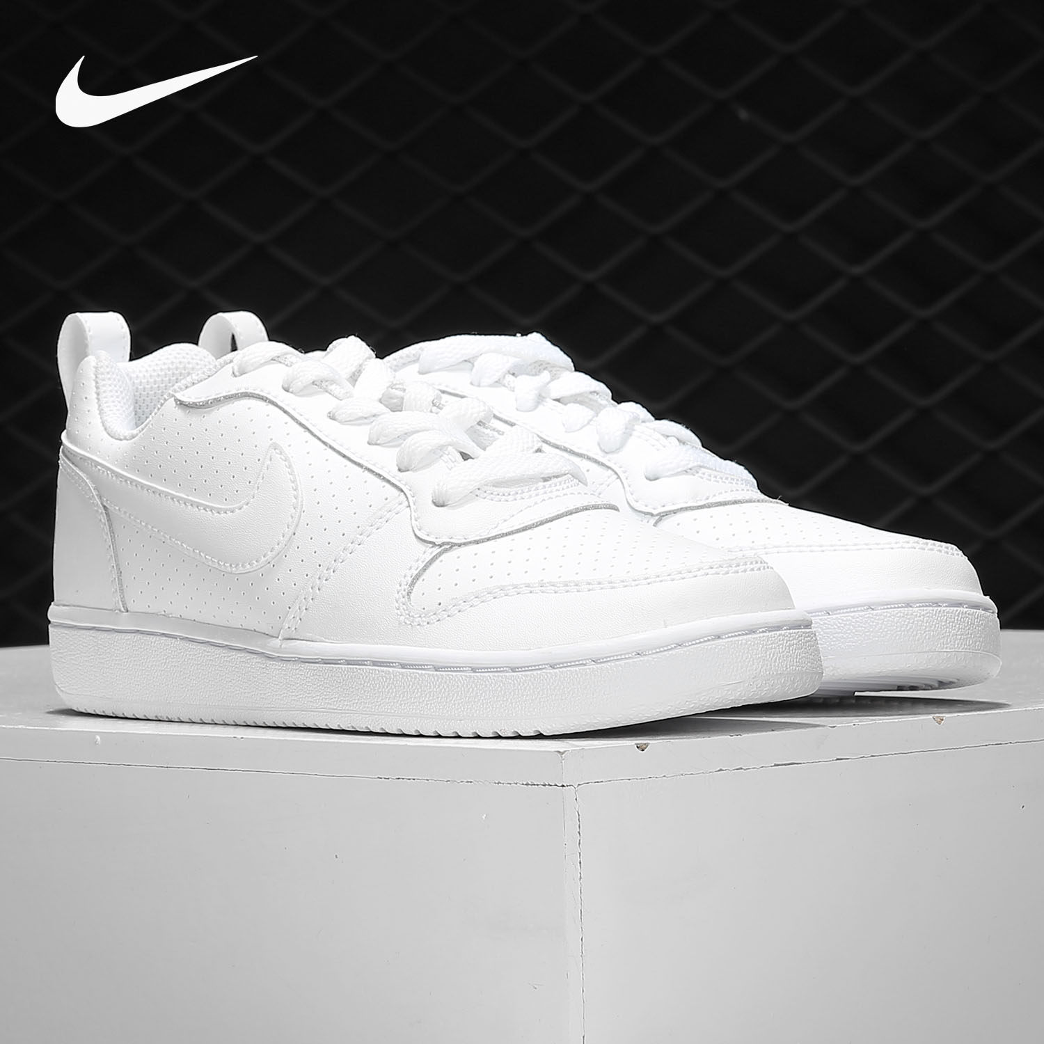 Nike/耐克正品板鞋女COURT BOROUGH新款黑色低帮单鞋休闲鞋844905