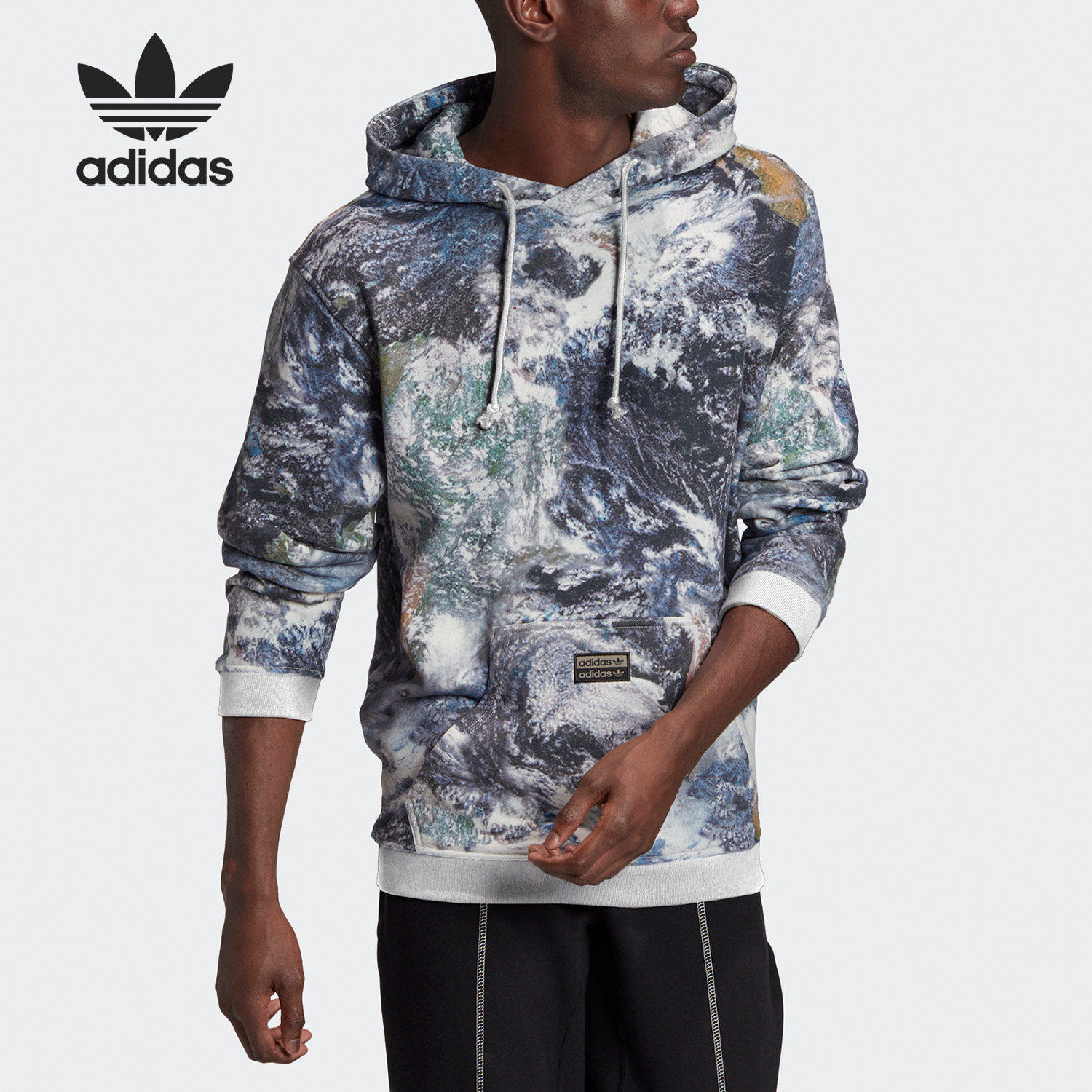 Adidas/阿迪达斯正品三叶草新款男子休闲连帽套头衫卫衣 GD9287